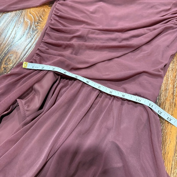 Weissman Size MA Dusty Rose Pink / Purple Long Sleeve Dance Dress Leotard Girls - Picture 6 of 8